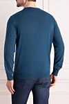 Blue wool sweater for men Cesare di Napoli - 100% wool. Country of manufacture: Italy. Care: specialized cleaning - photo 4