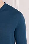 Cesare di Napoli Blue wool sweater for men - 100% wool. Country of manufacture: Italy. Care: specialized cleaning - photo 5