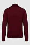 Men's wool golf burgundy Cesare di Napoli - High neck. 100% wool. Country of manufacture: Italy. Care: specialized cleaning - photo 6