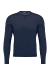 Cesare di Napoli Blue wool sweater for men - 100% wool. Country of manufacture: Italy. Care: specialized cleaning - photo 1