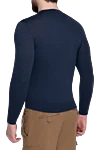 Blue wool sweater for men Cesare di Napoli - 100% wool. Country of manufacture: Italy. Care: specialized cleaning - photo 4