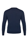 Blue wool sweater for men Cesare di Napoli - 100% wool. Country of manufacture: Italy. Care: specialized cleaning - photo 6