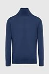 Cesare di Napoli Men's wool golf blue - High neck. 100% wool. Country of manufacture: Italy. Care: specialized cleaning - photo 1