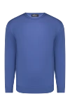 Cesare di Napoli Blue wool sweater for men - 100% wool. Country of manufacture: Italy. Care: specialized cleaning - photo 1