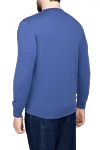 Blue wool sweater for men Cesare di Napoli - 100% wool. Country of manufacture: Italy. Care: specialized cleaning - photo 4