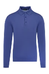 Cesare di Napoli Wool long sleeve polo blue for men - Long sleeve. 100% wool. Buttons. Country of manufacture: Italy. Care: specialized cleaning - photo 1