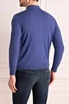 Cesare di Napoli Wool long sleeve polo blue for men - Long sleeve. 100% wool. Buttons. Country of manufacture: Italy. Care: specialized cleaning - photo 3