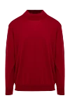 Cesare di Napoli Red wool turtleneck jumper for men - High collar stand. 100% wool. Country of manufacture: Italy. Care: specialized cleaning - photo 1