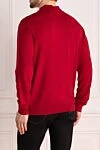 Red wool turtleneck jumper for men Cesare di Napoli - High collar stand. 100% wool. Country of manufacture: Italy. Care: specialized cleaning - photo 4