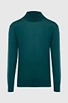 Cesare di Napoli Green wool turtleneck jumper for men - Additionally: High collar stand. Composition: 100% wool. Country of manufacture: Italy. Care: specialized cleaning - photo 1