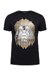 Billionaire Black cotton T-shirt for men - picture and logo print. 100% cotton. Country of manufacture: Italy. Care: specialized cleaning - photo 1