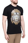 Billionaire Black cotton T-shirt for men - picture and logo print. 100% cotton. Country of manufacture: Italy. Care: specialized cleaning - photo 3