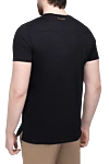 Black cotton T-shirt for men Billionaire - picture and logo print. 100% cotton. Country of manufacture: Italy. Care: specialized cleaning - photo 4