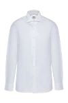 Barba Napoli White shirt for men - 78% cotton, 18% polyamide, 4% elastane. Closure: buttons. Country of manufacture: Italy. Care: specialized cleaning - photo 1