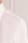 Barba Napoli White shirt for men - 78% cotton, 18% polyamide, 4% elastane. Closure: buttons. Country of manufacture: Italy. Care: specialized cleaning - photo 5