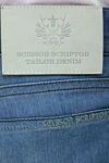 Scissor Scriptor Джинси з бавовни блакитні чоловічі - логотип. 95% бавовна, 5% поліуретан. гудзик, блискавка. три бічні кишені, дві кишені ззаду. Країна виробник: Італія. Догляд: спеціалізоване чищення - фото 5