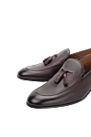 Doucal`s Brown leather loafers for men - tassels. heel height 2 cm. 100% genuine leather. Insole: leather. Sole Height: 2 cm. Country of manufacture: Italy. Care: specialized cleaning - photo 5