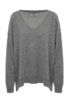 Max&Moi Gray cashmere jumper for women - V-neck. 100% cashmere. Country of manufacture: Italy. Care: specialized cleaning - photo 1