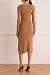 Beige cashmere dress for women Max&Moi - buttons. Decoration: buttons, V-neck. 100% cashmere. Country of manufacture: Italy. Care: specialized cleaning - photo 4