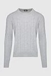 Cesare di Napoli Wool and cashmere jumper gray for men - Textured pattern, knitting. 70% wool, 30% cashmere. Country of manufacture: Italy. Care: specialized cleaning - photo 1