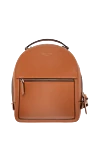 Aspinal of London Brown leather backpack for women - logo. zipper. genuine leather. Country of manufacture: Italy. Care: specialized cleaning - photo 1