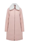 Giambattista Valli Women's pink polyester down jacket - fur collar. 100% polyester, real fur. Closure: zipper. two side pockets. Insulation: 100% down. Country of manufacture: Italy. Care: specialized cleaning - photo 1