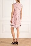 Pink dress for women Giambattista Valli - zipper. Decoration: polka dot pattern, contrasting stripe on the hem, sleeveless. 79% wool, 15% polyamide, 3% cashmere, 3% polyester. Country of manufacture: Italy. Care: specialized cleaning - photo 4