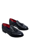 Barrett Black leather loafers for men - brushes. 100% leather. Insole: leather. Sole Height: Heel Height 2cm. Country of manufacture: Italy. Care: specialized cleaning - photo 3