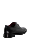 Men's black leather shoes Barrett - Decor: Perforation. Composition: 100% leather. Clasp: Lace-up. Interior: Leather. Insole: Leather. Heel height: 2cm. Outsole: Other materials. Country of manufacture: Italy. Care: specialized cleaning - photo 4