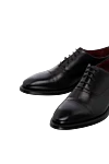 Barrett Men's black leather shoes - Decor: Perforation. Composition: 100% leather. Clasp: Lace-up. Interior: Leather. Insole: Leather. Heel height: 2cm. Outsole: Other materials. Country of manufacture: Italy. Care: specialized cleaning - photo 5