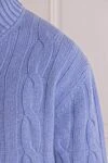 Cesare di Napoli Men's cardigan made of wool and cashmere blue - Relief pattern, knitting. 70% wool, 30% cashmere. Closure: Zipper. Two side pockets. Country of manufacture: Italy. Care: specialized cleaning - photo 5