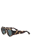 Dries Van Noten Очки из пластика и металла коричневые - леопардовая окраска. защита от ультрафиолета. пластик, металл. Страна производитель: . Уход: специализированная чистка - фото 3