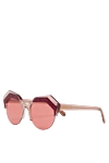 Bvlgari Women's sunglasses for sun protection pink with a fancy frame shape - fantasy shape of the Frame. Additional: UV protection. plastic, metal. Country of manufacture: Italy. Care: specialized cleaning - photo 3