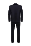 Men's suit made of wool and mohair blue Lubiam - Decor: Slit. Composition: 84% wool, 16% mohair. Closure: Buttons, hook. Pockets (external): Chest pocket, two flap pockets. Pockets (internal): Three pockets. Pants pockets: Two side pockets, two back pockets with buttons. Lining: 100% cupro. Country of manufacture: Italy. Care: specialized cleaning - photo 6