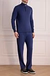 Stefano Ricci Костюм спортивний чоловічий із кашеміру синій - 100% кашемір . Блискавка . Дві бічні кишені. Країна виробник: Італія. Догляд: спеціалізоване чищення - фото 3