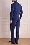 Костюм спортивний чоловічий із кашеміру синій Stefano Ricci - 100% кашемір . Блискавка . Дві бічні кишені. Країна виробник: Італія. Догляд: спеціалізоване чищення - фото 4