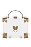 Aspinal of London Women's transparent clutch with golden elements - golden accessories, shoulder strap with carabiners, one main compartment, transparent walls. Fastener: snap fastener. plastic, metal. Country of manufacture: Italy. Care: specialized cleaning - photo 1