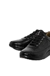 Tardini Black alligator leather snickers for men - textured leather. 100% alligator skin. lacing. Country of manufacture: Italy. Care: specialized cleaning - photo 5