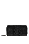 Cesare di Napoli Black men's python leather clutch - Structural leather. 100% python skin. Closure: Zipper. Two compartmentss. Country of manufacture: Italy. Care: specialized cleaning - photo 1