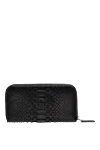 Black men's python leather clutch Cesare di Napoli - Structural leather. 100% python skin. Closure: Zipper. Two compartmentss. Country of manufacture: Italy. Care: specialized cleaning - photo 4