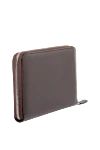 Cesare di Napoli Men's clutch bag made of genuine leather brown - 100% genuine leather. Closure: Zipper. Two compartments. Country of manufacture: Italy. Care: specialized cleaning - photo 3