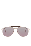 Tom Ford Men's yellow metal and plastic sunglasses for sun protection - logo on the lens. UV protection. plastic, metal. Country of manufacture: Italy. Care: specialized cleaning - photo 1