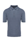 Cesare di Napoli Silk polo gray for men - Embossed pattern. 100% silk. Closure: Zipper. Country of manufacture: Italy. Care: specialized cleaning - photo 1