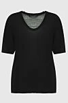 Dolce & Gabbana Black wool T-shirt for women - free cut. 100% wool. Country of manufacture: Italy. Care: specialized cleaning - photo 1