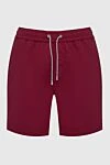 Brunello Cucinelli Men's polyester beach shorts, burgundy - 100% polyester. Closure: drawstring. two side, one back. Country of manufacture: Italy. Care: specialized cleaning - photo 1