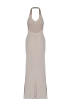 Beige linen and silk dress for women Brunello Cucinelli - glossy spraying. 75% linen, 25% silk. Country of manufacture: Italy. Care: specialized cleaning - photo 6