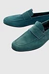 Andrea Ventura Green suede loafers for men - contrast sole. 100% suede. Sole Height: Heel Height 2cm. Country of manufacture: Italy. Care: specialized cleaning - photo 5