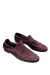 Andrea Ventura Burgundy suede loafers for men - contrast sole. 100% suede. Sole Height: Heel Height 2cm. Country of manufacture: Italy. Care: specialized cleaning - photo 3