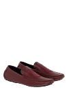 Billionaire Men's leather moccasins burgundy - Embossed Logo. 100% leather. Interior: Leather. Insole: Leather. Outsole: Rubber. Country of manufacture: Italy. Care: specialized cleaning - photo 3