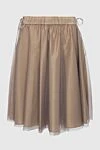 Peserico Brown skirt for women - 48% polyester, 40% cotton, 12% polyamide. elastic belt with lacing. Country of manufacture: Italy. Care: specialized cleaning - photo 1